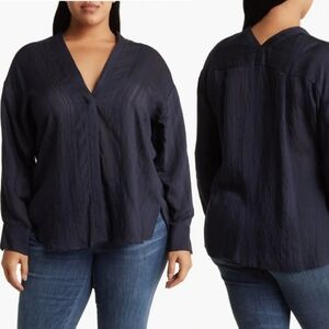 Vince Drapey Loose Fit V-Neck Top ✨ XXS $275